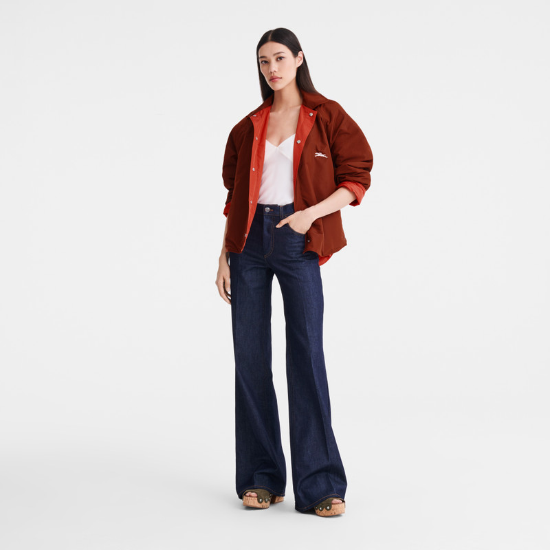 Longchamp Padded blouson Chestnut/Tomato - Technical taffeta outlook
