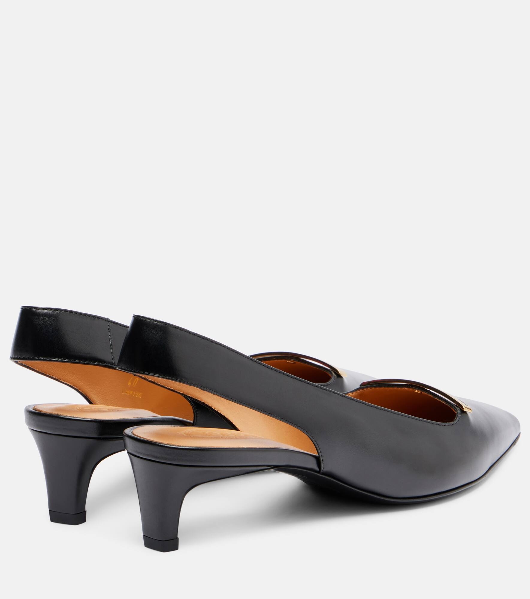Barretta 40 leather slingback pumps - 2