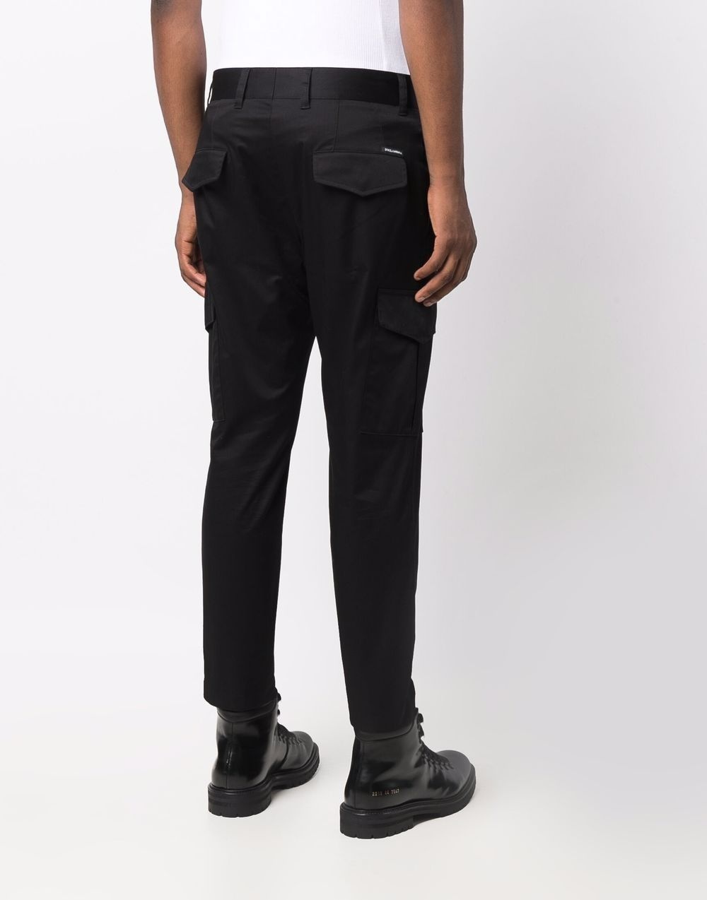 cropped-leg cargo  trousers - 4