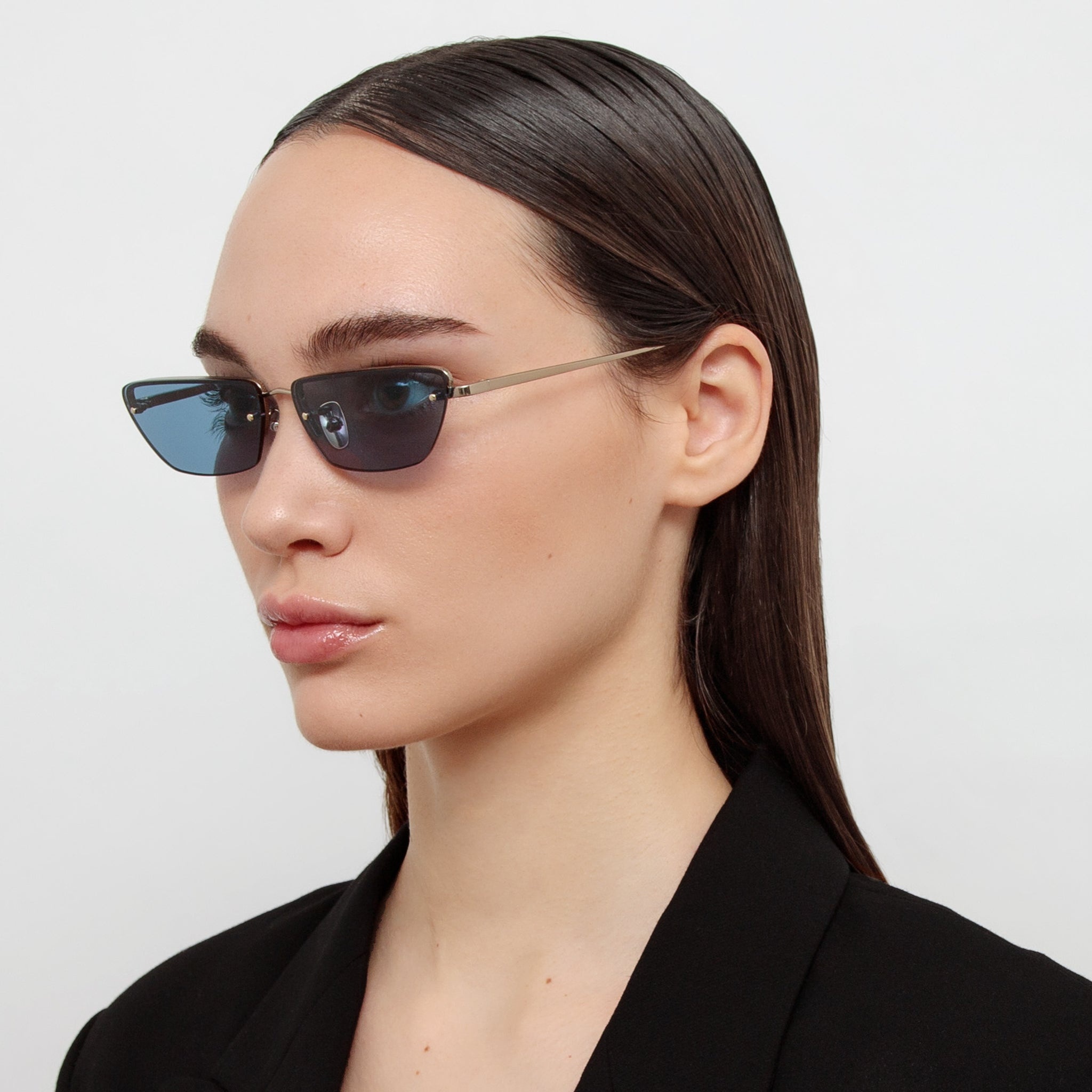 Cleo Cat Eye Sunglasses in Aqua - 2