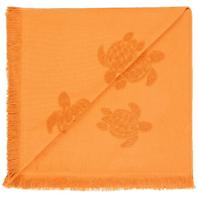 Beach Fouta in Organic Cotton Turtles Jacquard - 2
