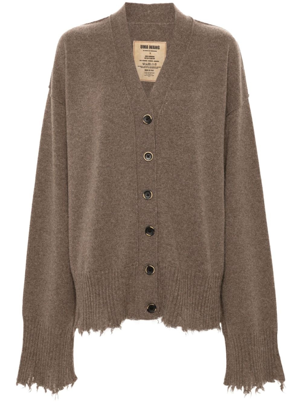 distressed cardigan - 1