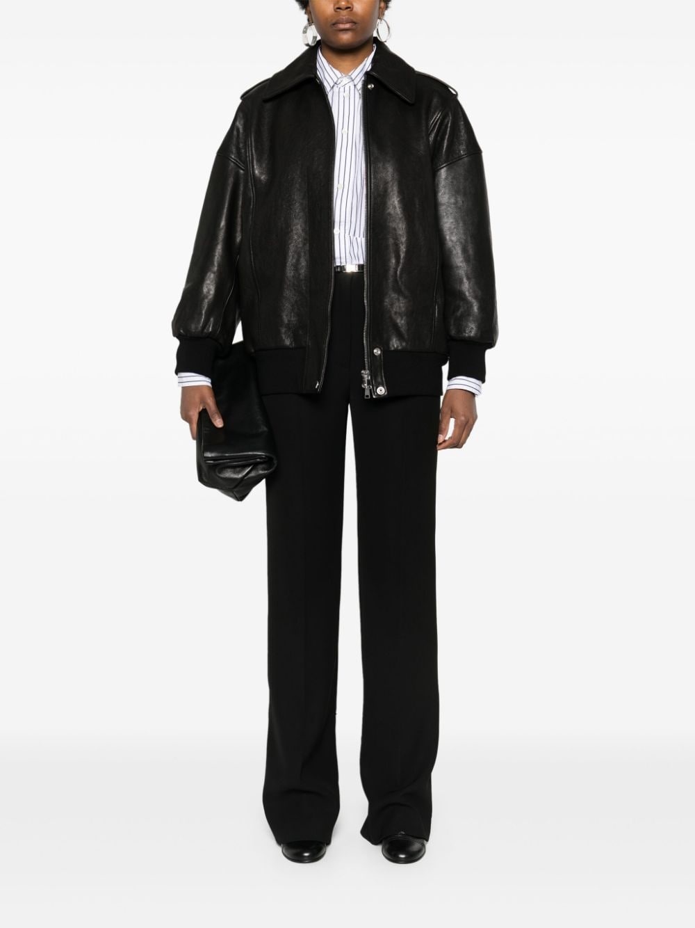 leather bomber jacket - 2