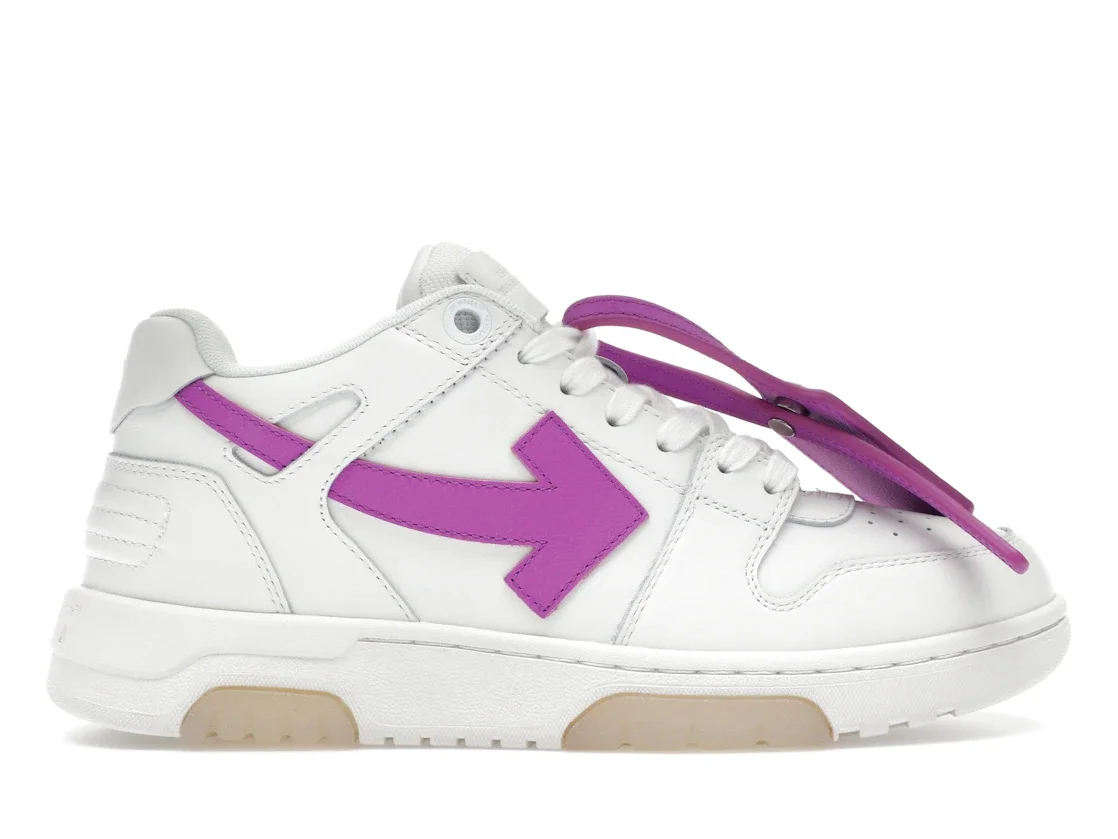 OFF-WHITE Out Of Office OOO Low Tops White Purple (Women's) - 1