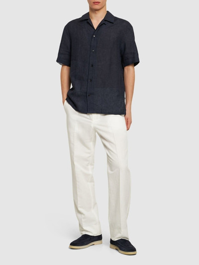 Brioni Short sleeve linen shirt outlook