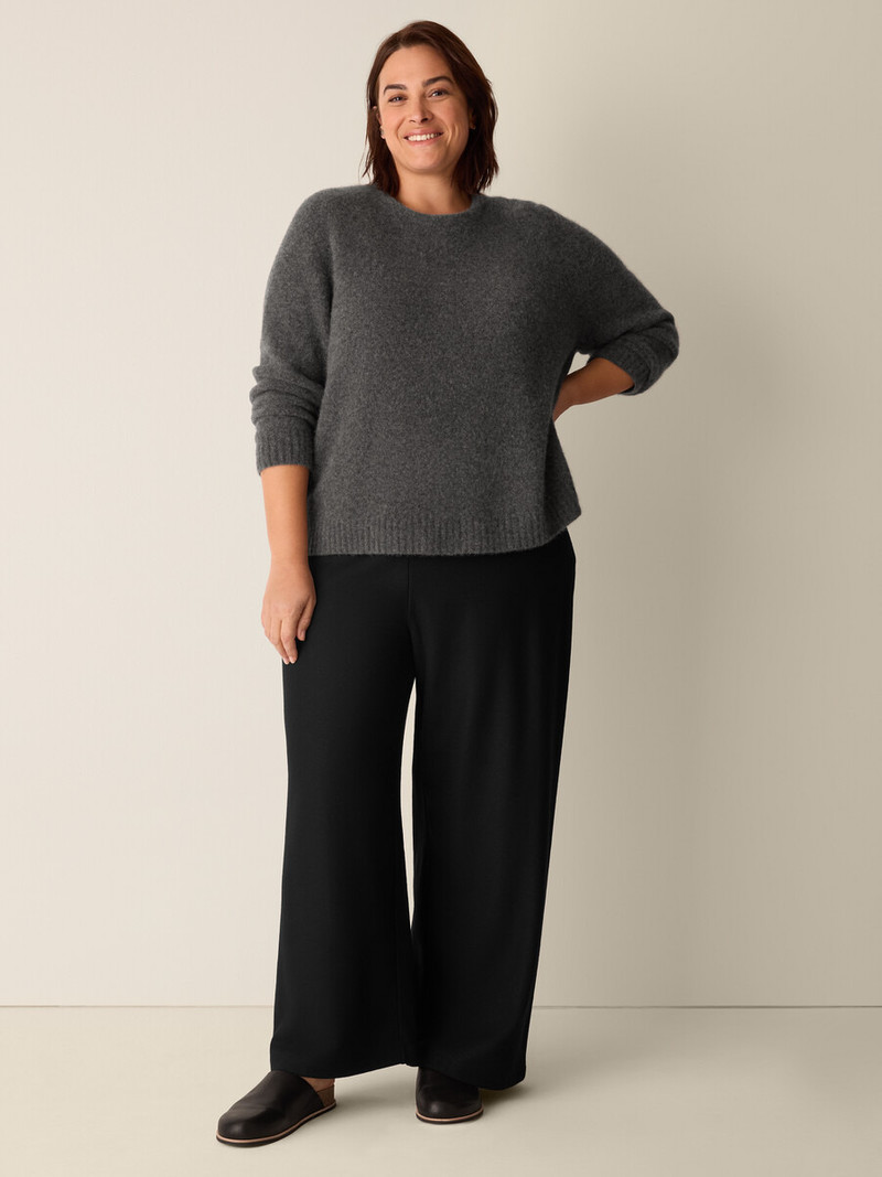 Felted Wool Jersey Wide-Leg Pant in Regenerative Wool 6