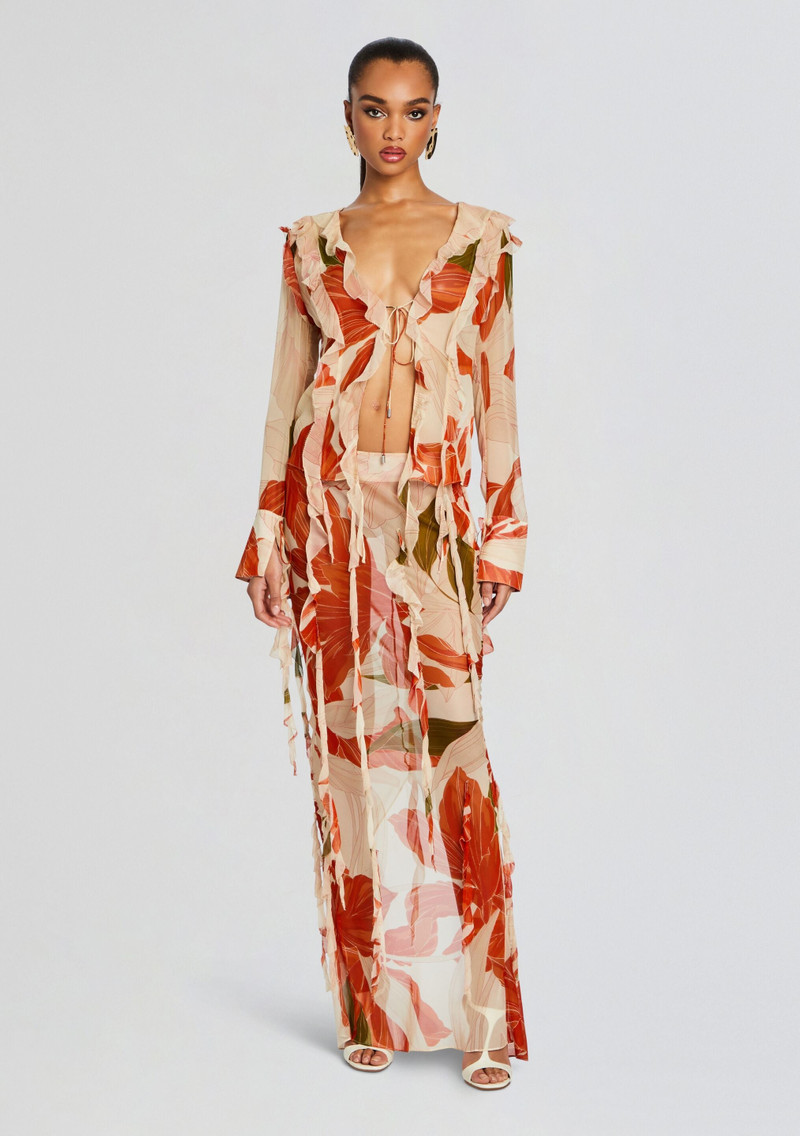 RETROFÊTE SHAE SILK CHIFFON TOP outlook