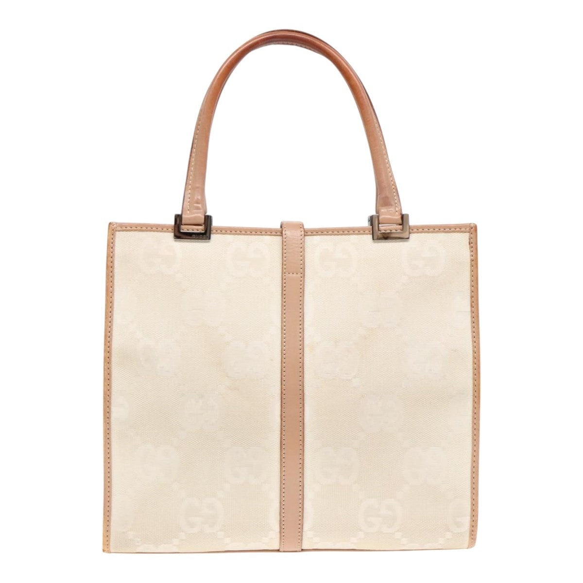 GUCCI GG Canvas Jackie Hand Bag White Beige - 3