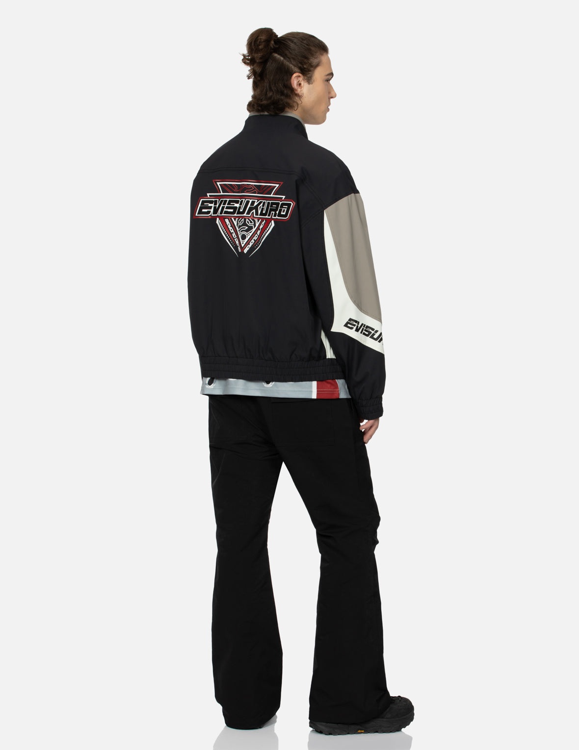 Multi-Logo Print Fashion Fit Racing Jacket - 4