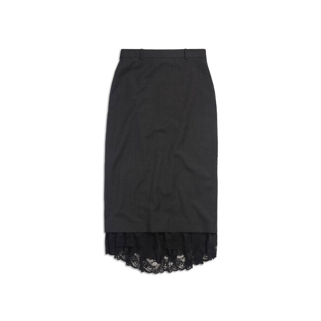 Women's Lingerie Tailored Skirt in Dark Grey - 1