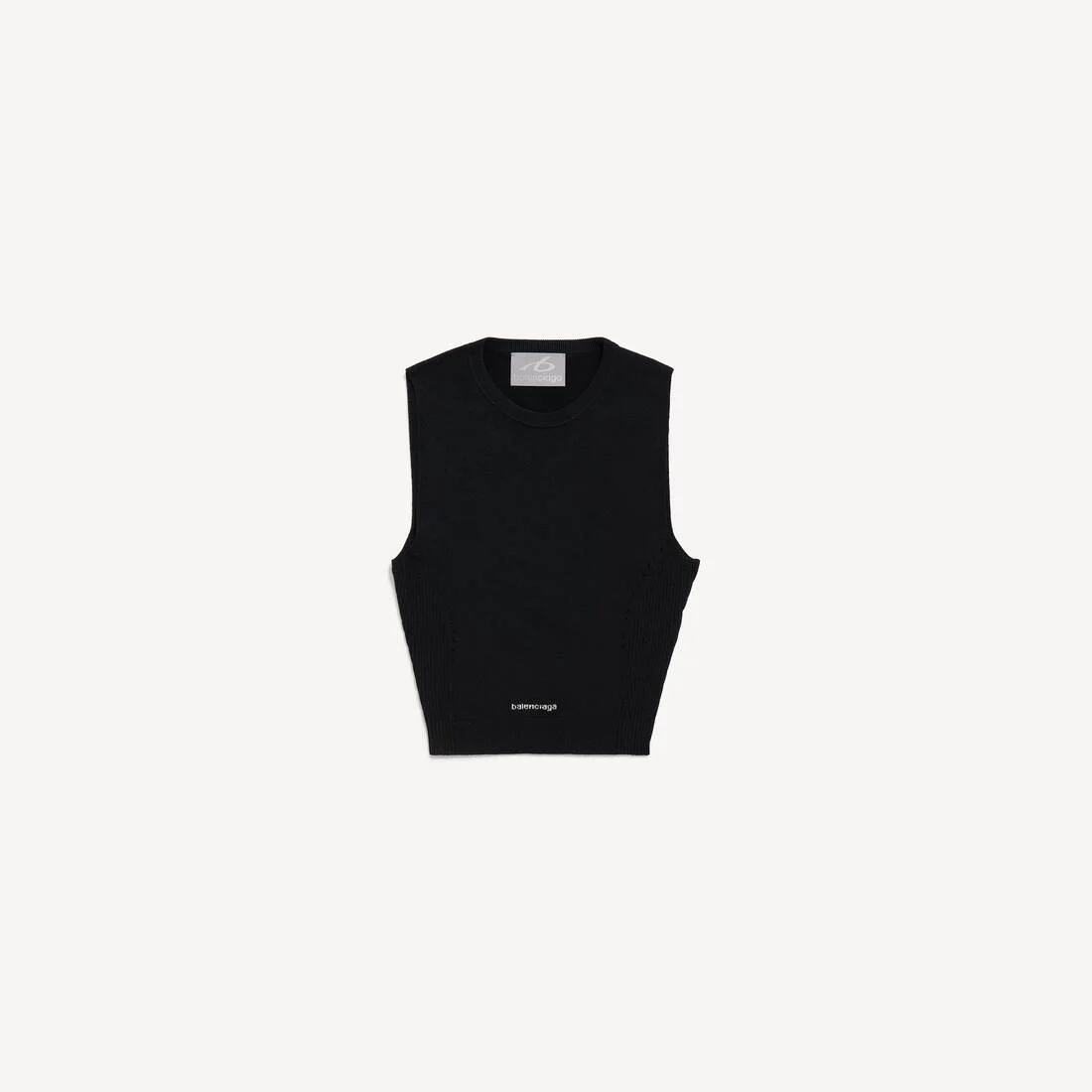Women's Techwear Cropped Tank Top in Black - 1