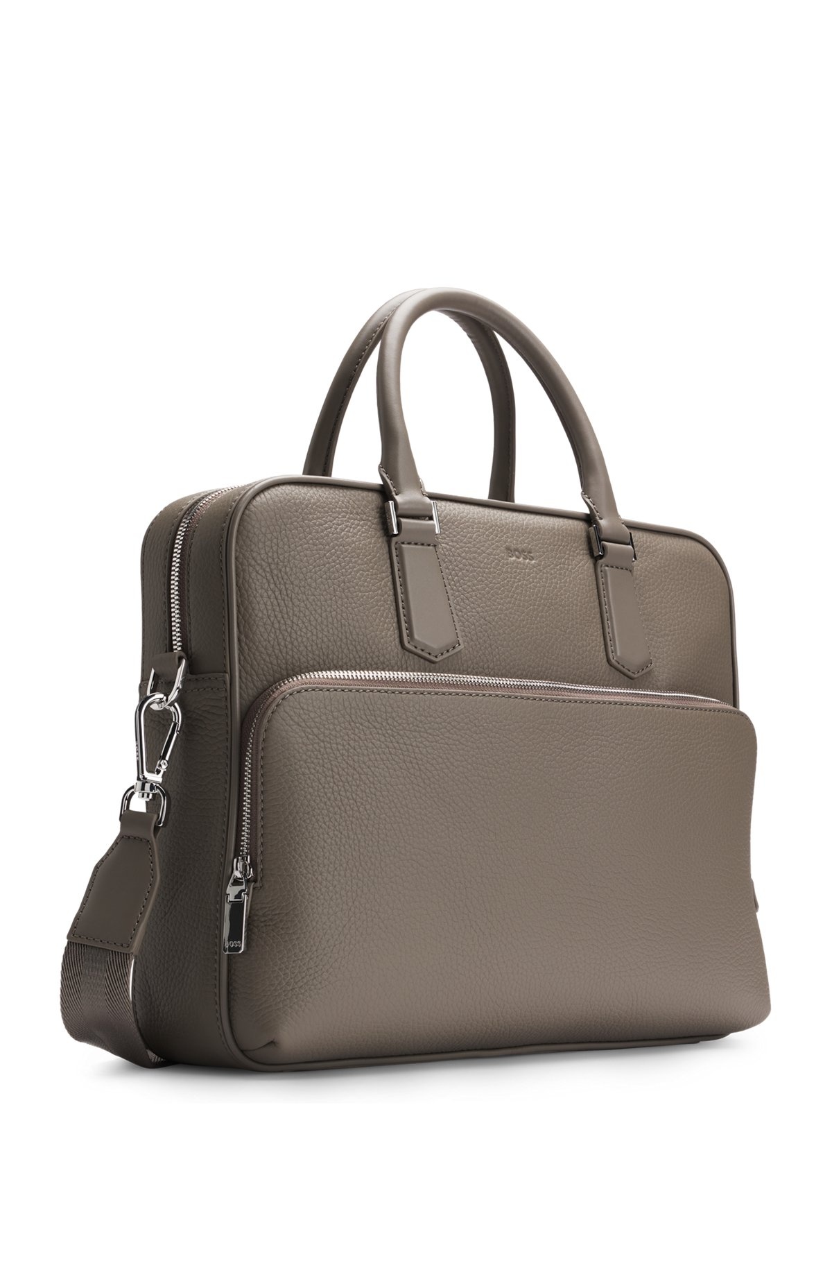 GRAINED ITALIAN-LEATHER DOCUMENT CASE WITH EMBOSSED LOGO - 5