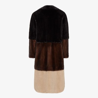 FENDI Multicolor mink trench coat outlook