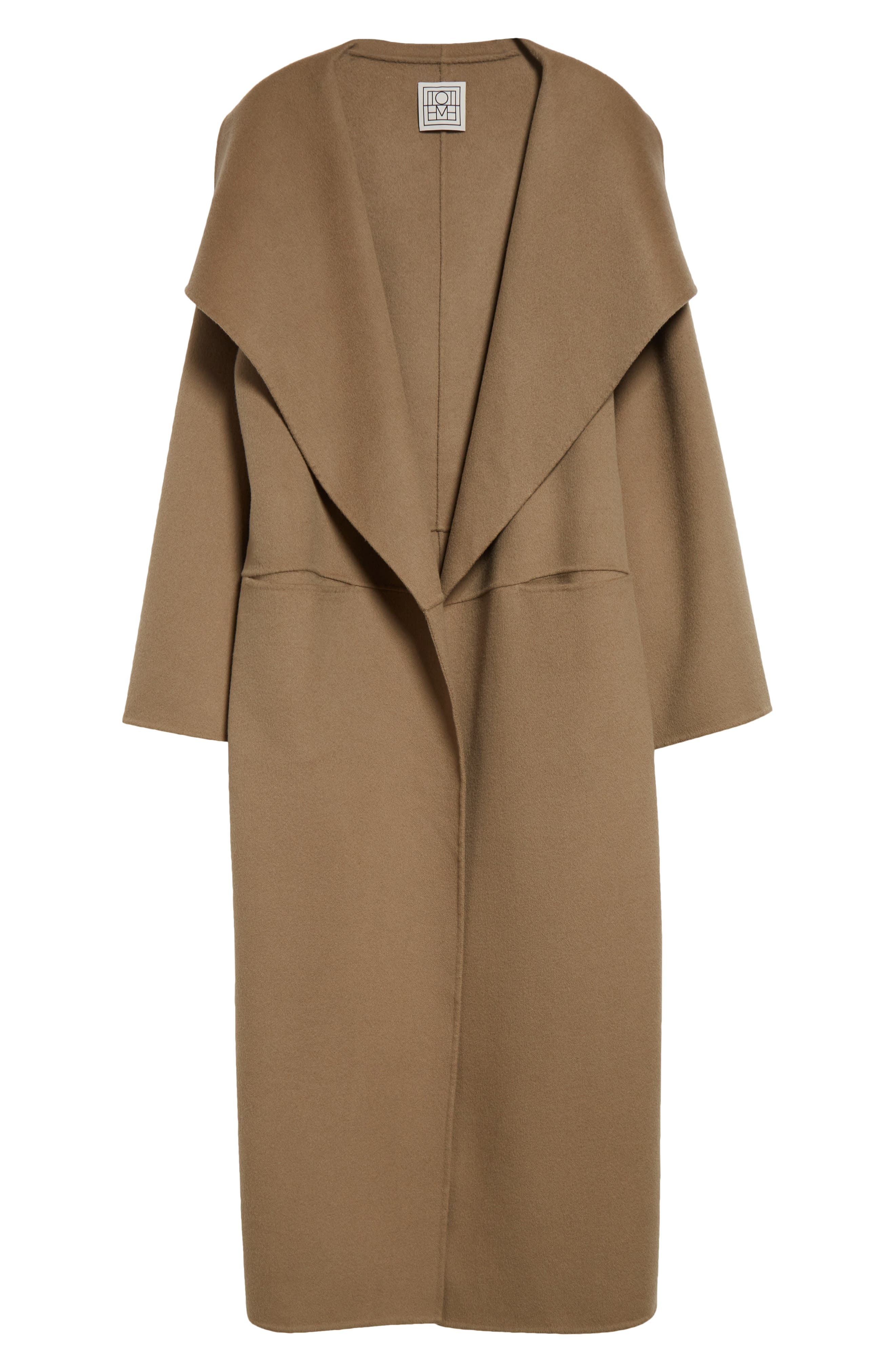 TOTEME Oversize Signature Two-Tone Wool & Cashmere Coat in Truffle at Nordstrom - 6