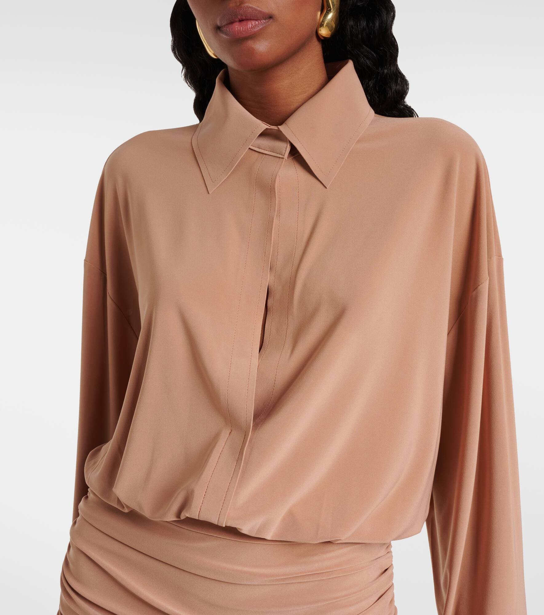 Shirred shirt dress - 5