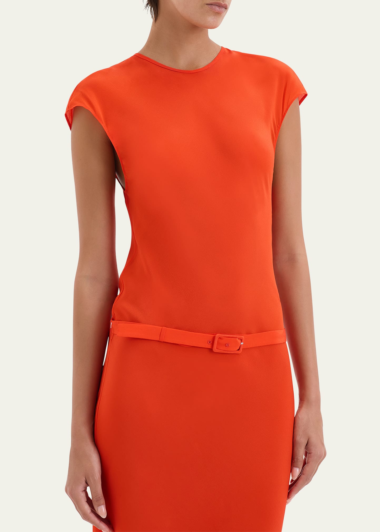Fresca Belted Silk Dress - 5