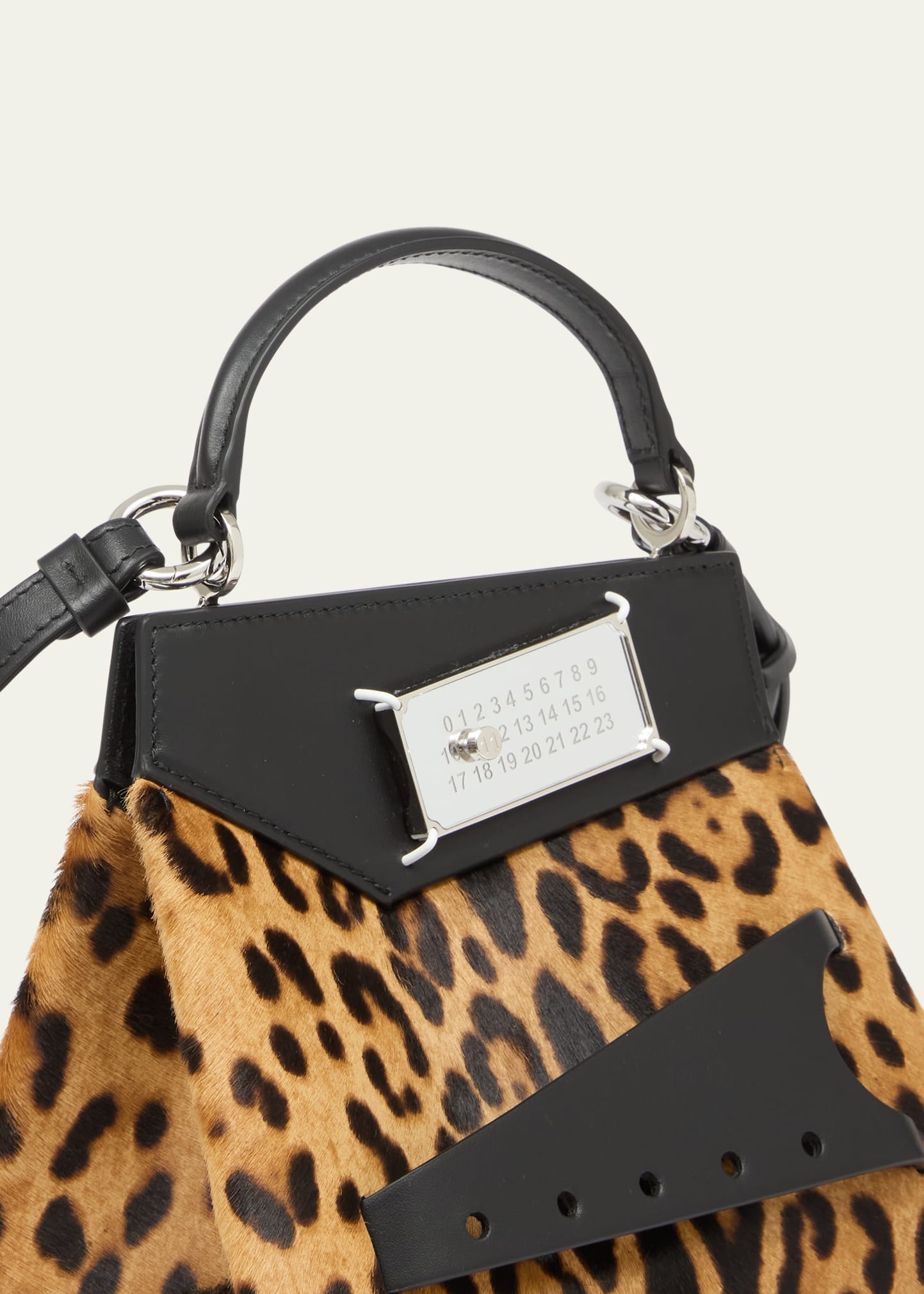 Snatched Small Leopard Calf Hair Crossbody Bag - 4