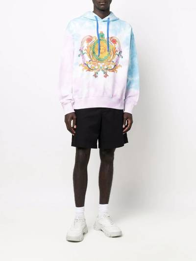 VERSACE JEANS COUTURE barocco-print tie-dye hoodie outlook