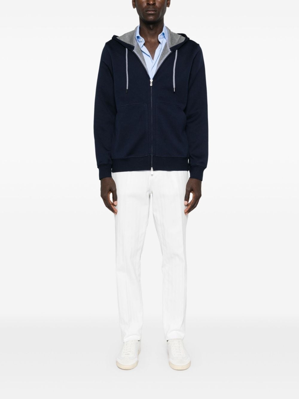 zip-up jersey hoodie - 2