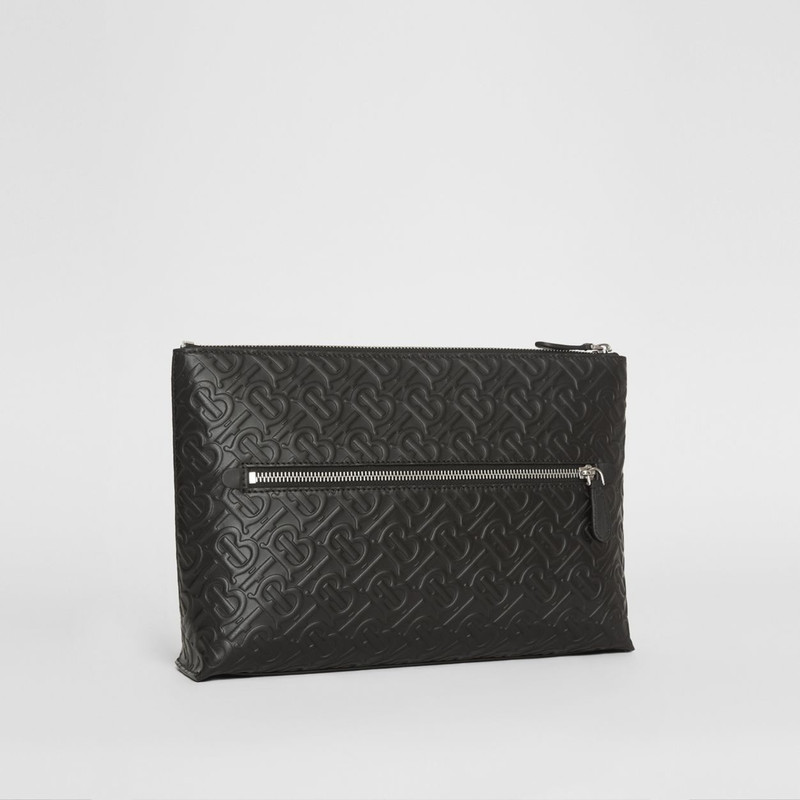 Monogram Leather Zip Pouch 6