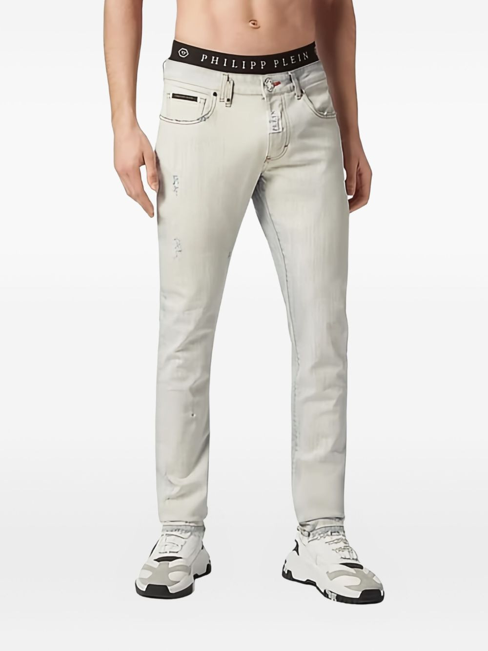 distressed super-straight jeans - 2