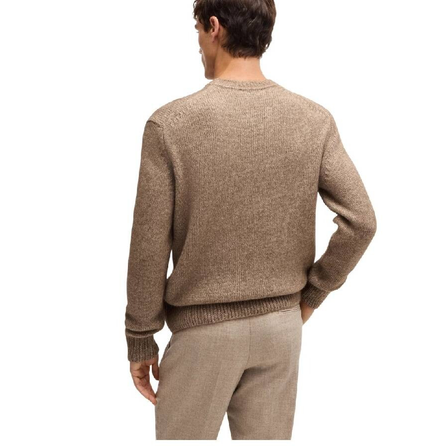 Hugo Boss - Hugo Boss Wool Silk and Bison Hair Relaxed-Fit Sweater - 3