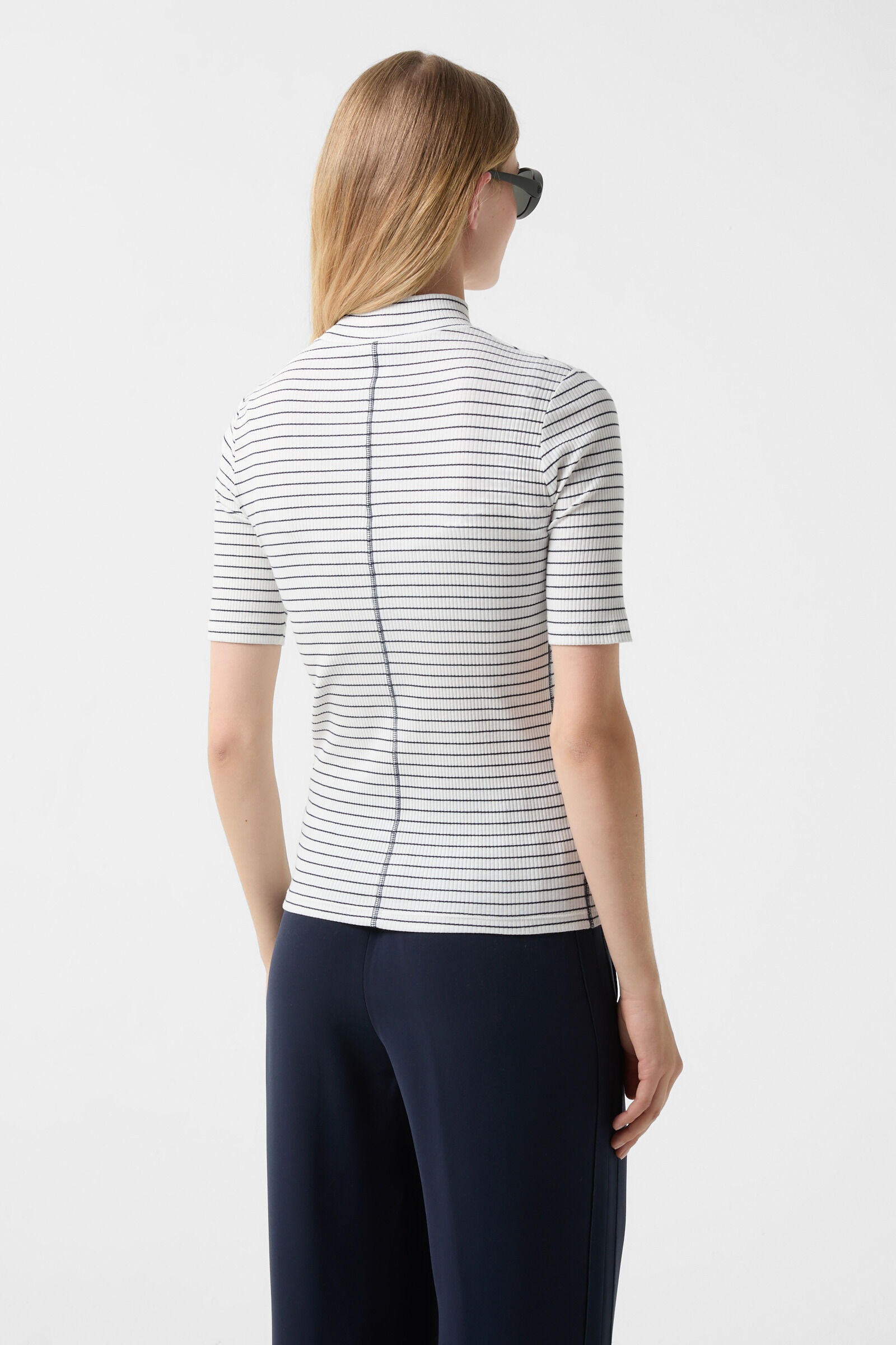 T-shirt Riva in Navy blue/off-white - 3