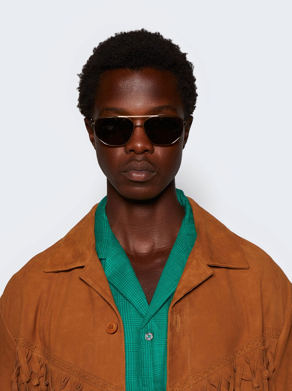 Travel Sunglasses Gold And Brown - 2