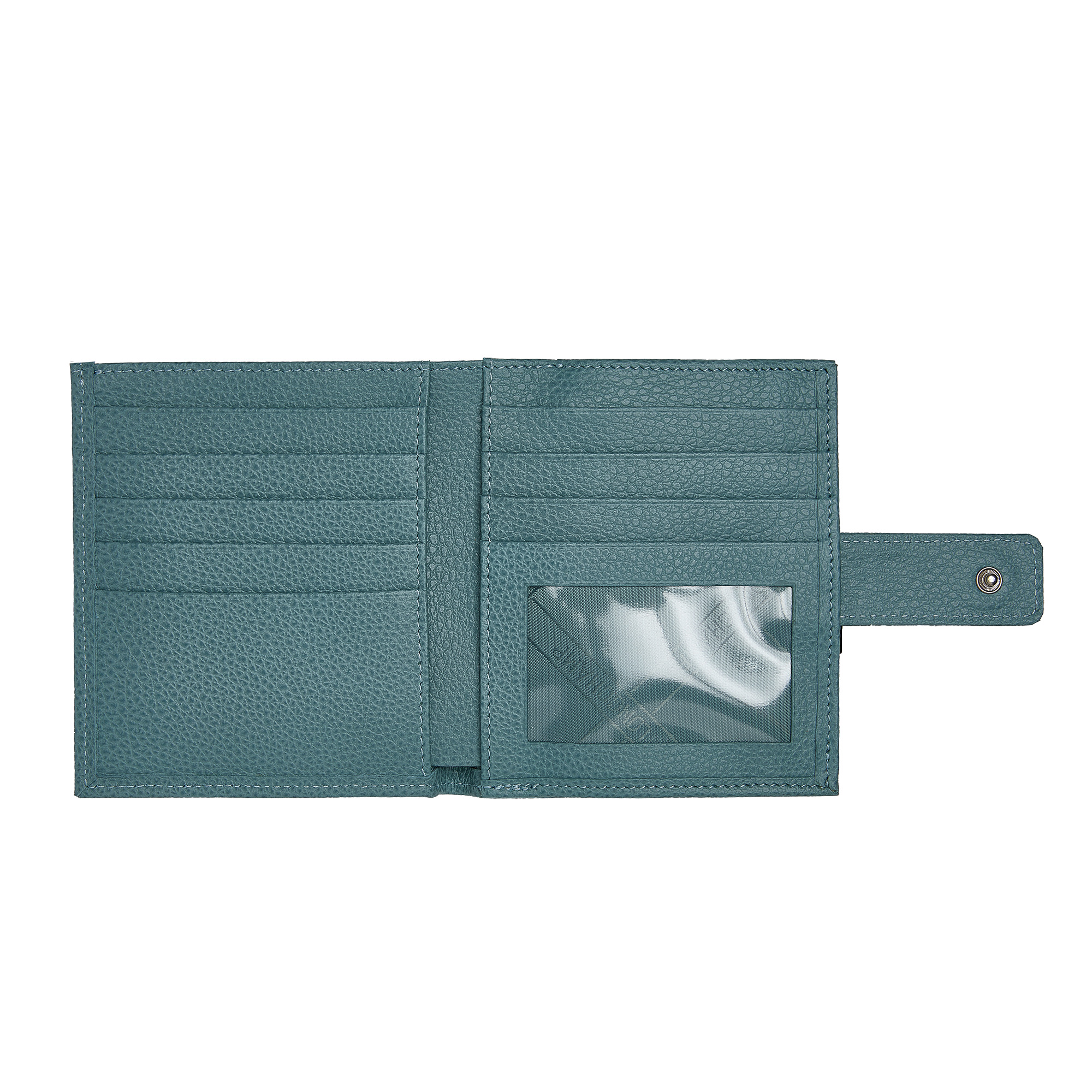 Le Foulonné Compact wallet Eucalyptus - Leather - 1