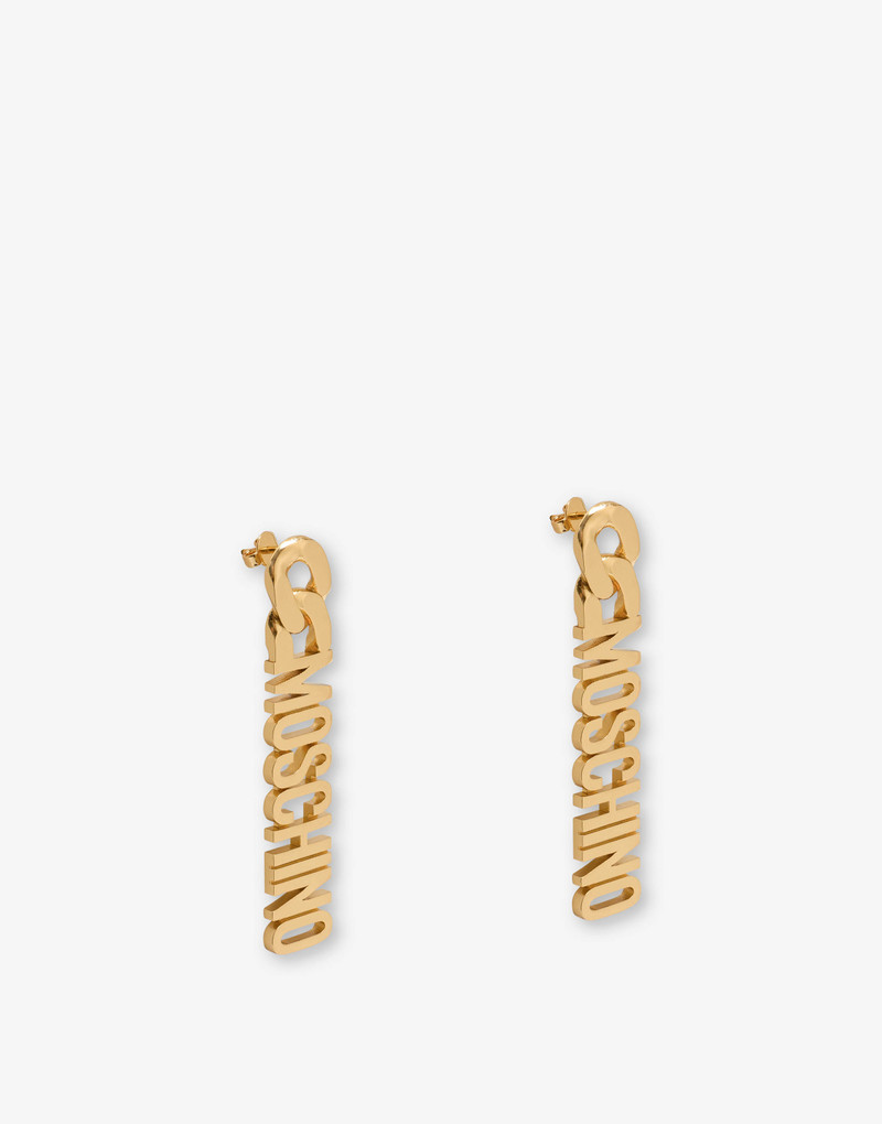 Moschino LETTERING LOGO DROP EARRINGS outlook