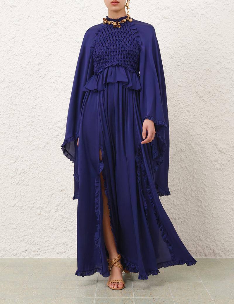 Zimmermann HYPNOTIC SMOCKED FLUTTER DRESS outlook