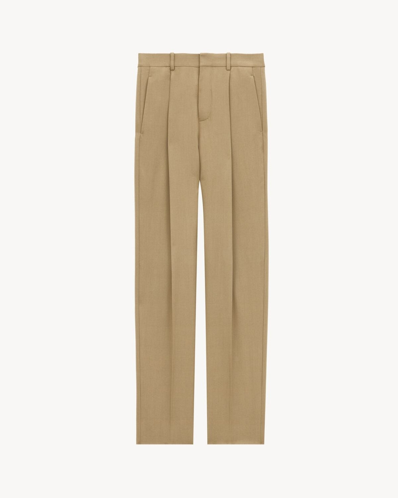 HIGH-WAISTED PANTS IN WOOL GABARDINE - 1