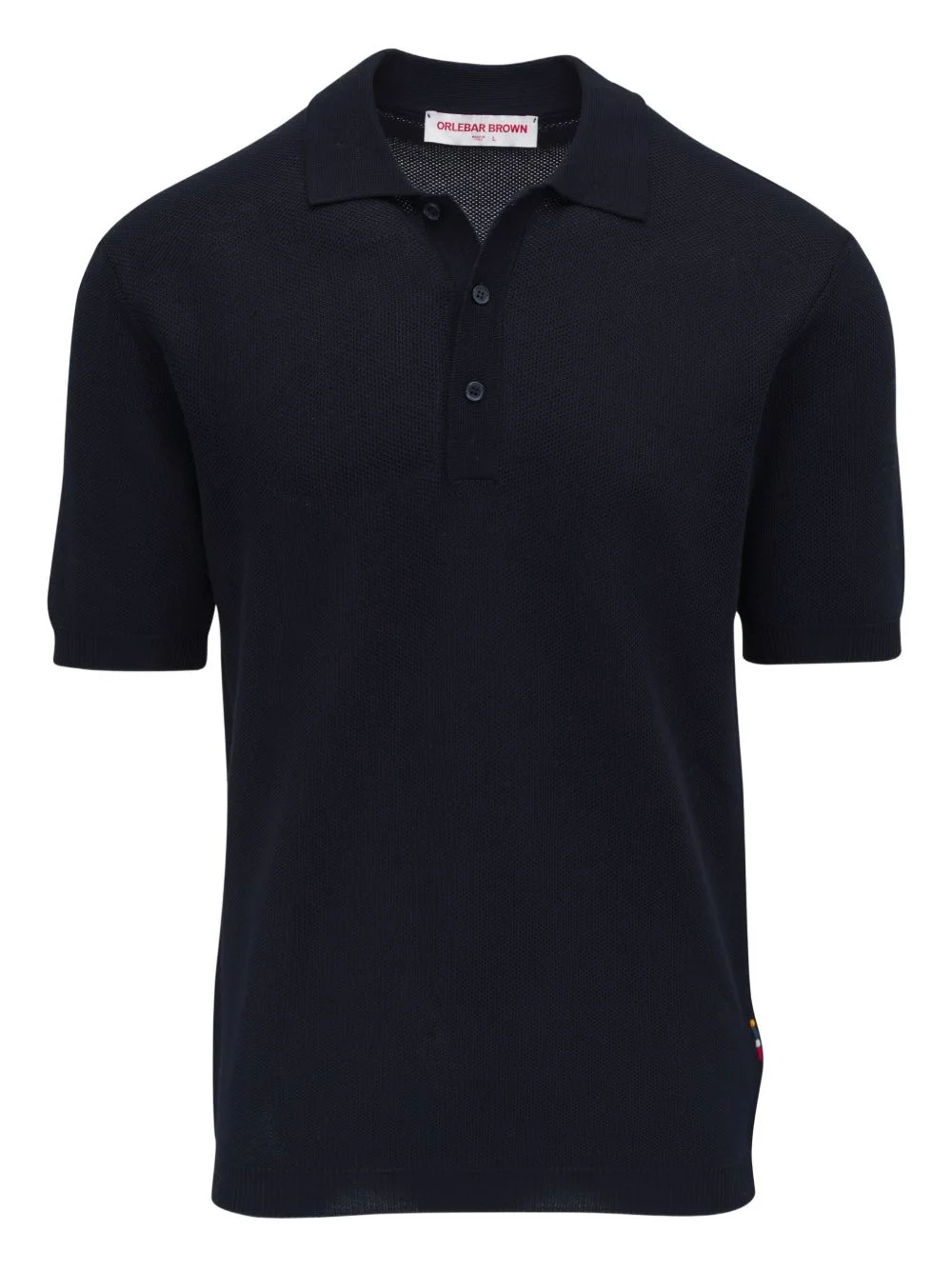 button-placket detail polo shirt - 1