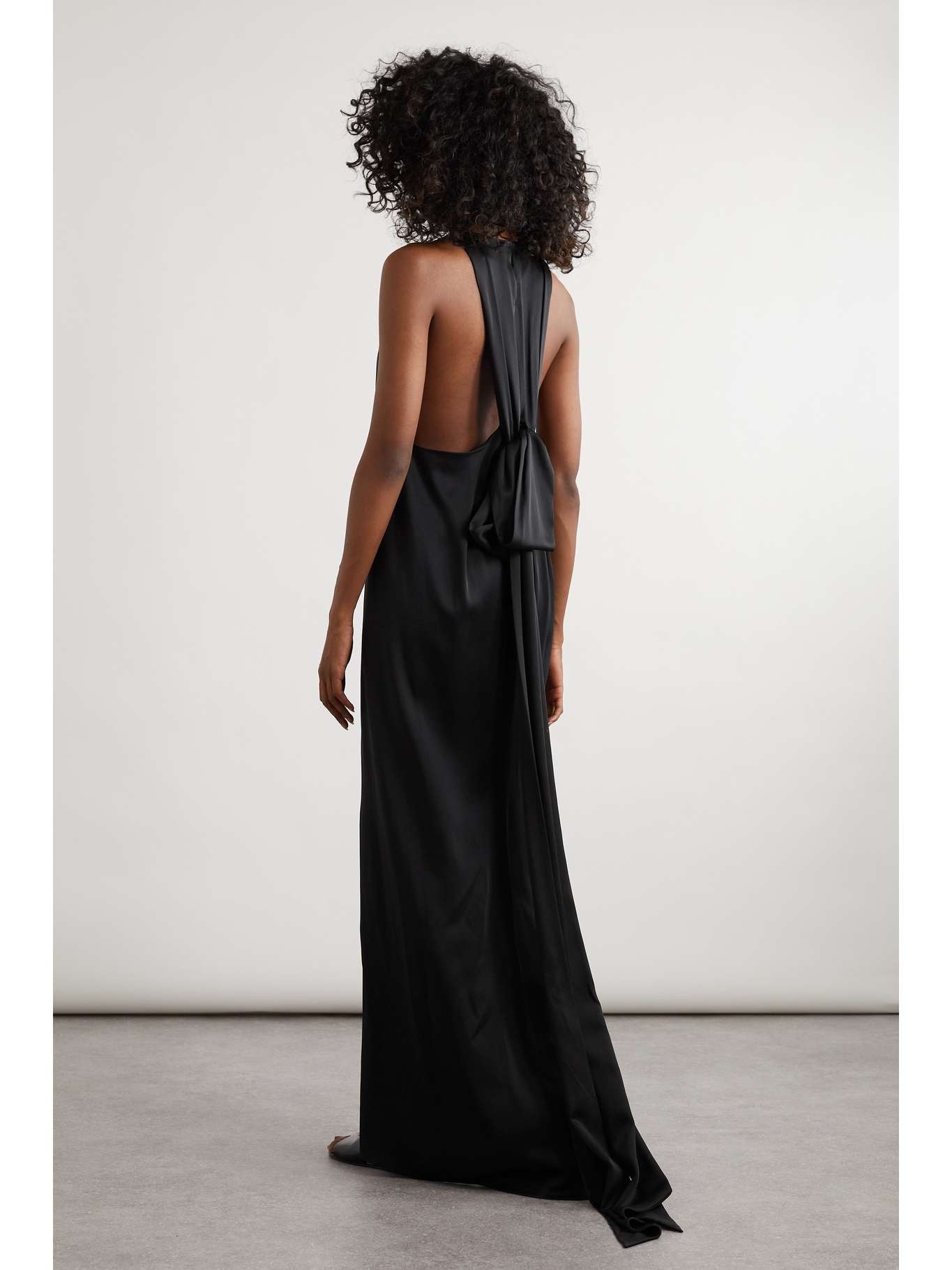 【Saint Laurent】saint laurent Crepe satin maxi dress Saint Laurent - Crêpe satin and lace maxi dress Saint Laurent