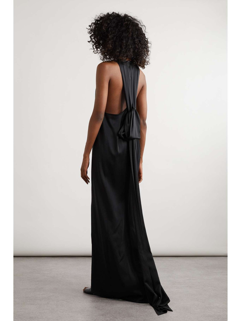 SAINT LAURENT Draped satin-crepe maxi dress outlook