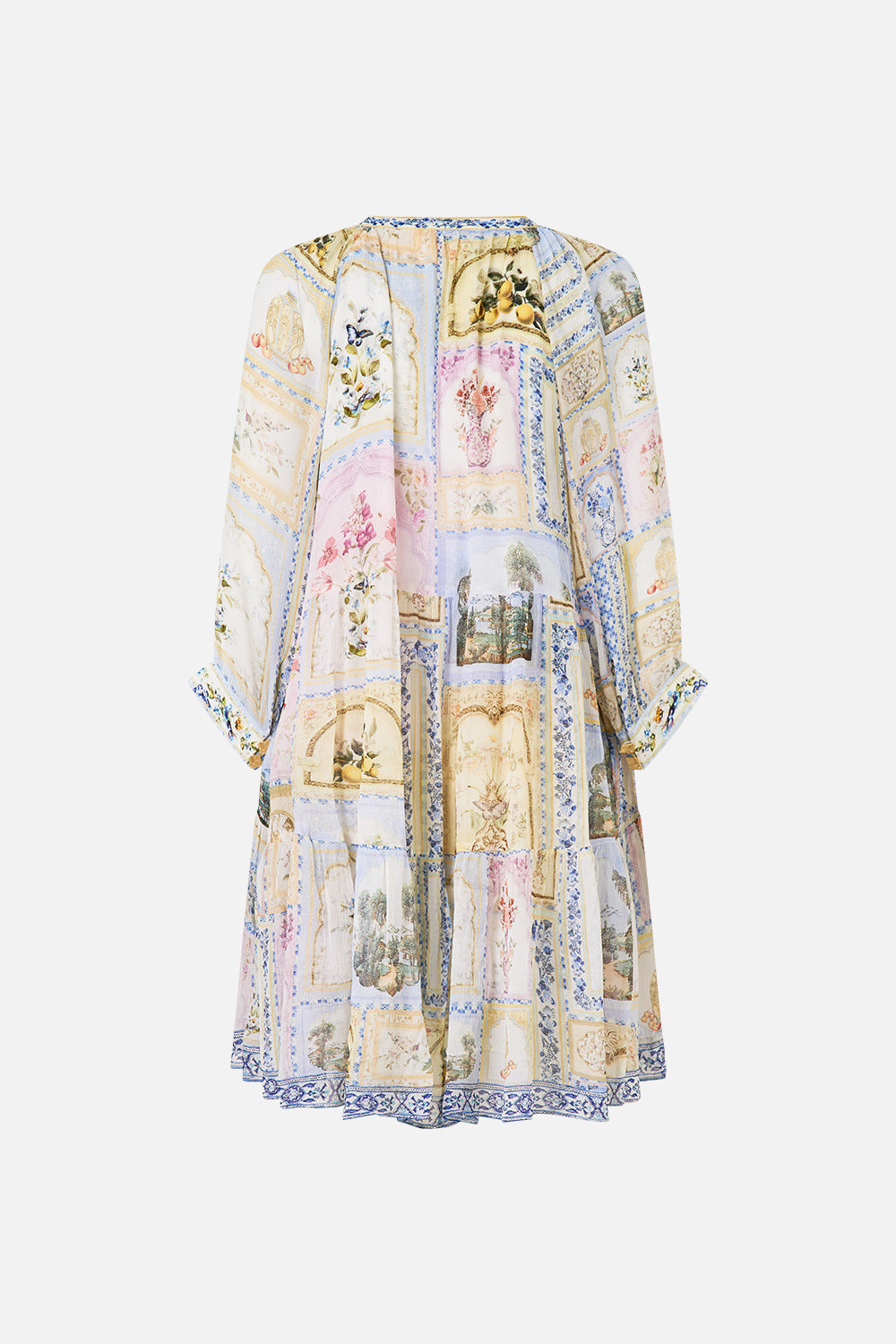 SHORT GATHERED PANEL DRESS - 9