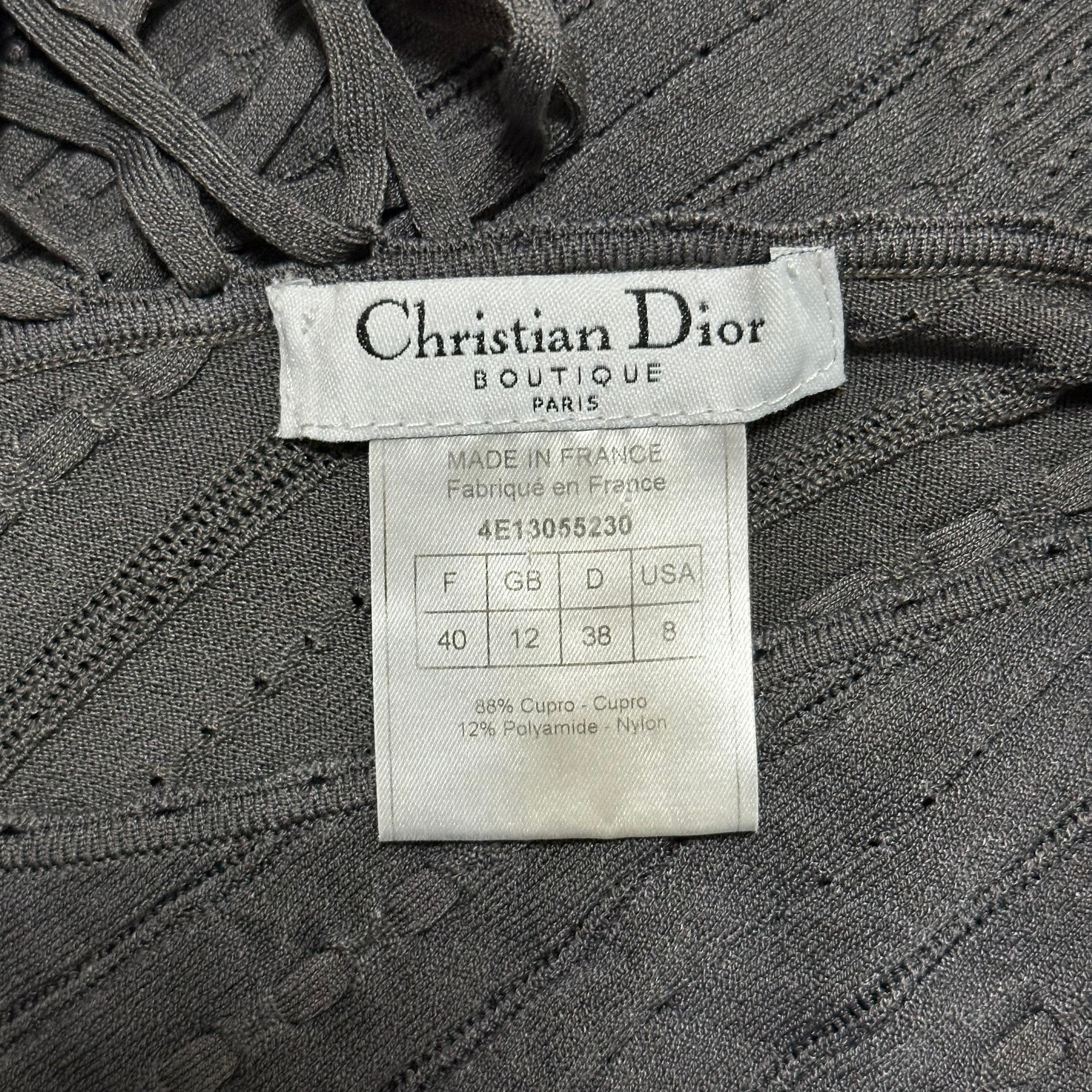 CHRISTIAN DIOR Spring Summer 2004 Laced Up Knit Sleeveless Top - 5
