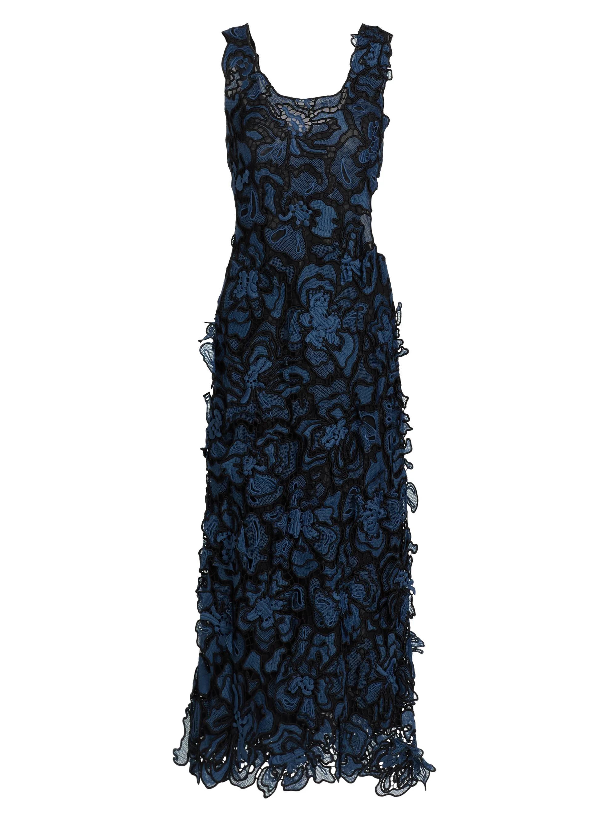 Women's Corinna Guipure Lace Midi-Dress - Dark Indigo Multi - 1