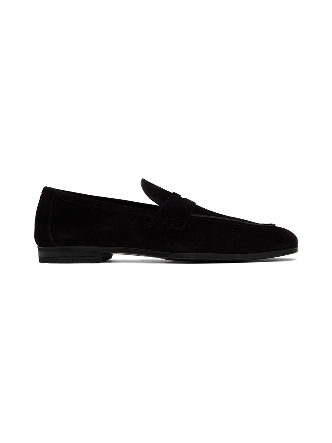 Black Suede Sean Twisted Band Loafers - 1