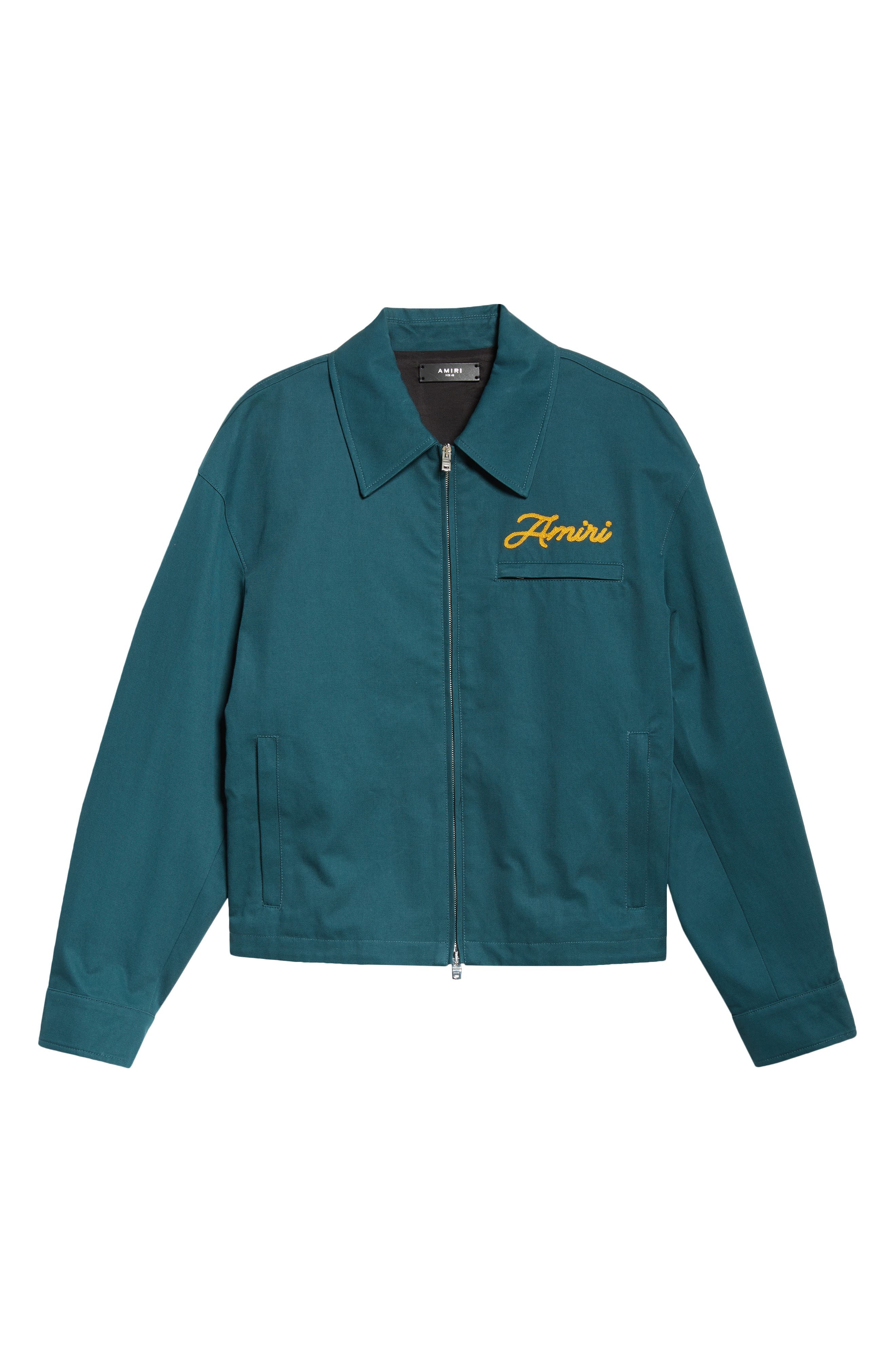 AMIRI Pegasus Patch Zip Blouson Jacket in Evergreen at Nordstrom - 6