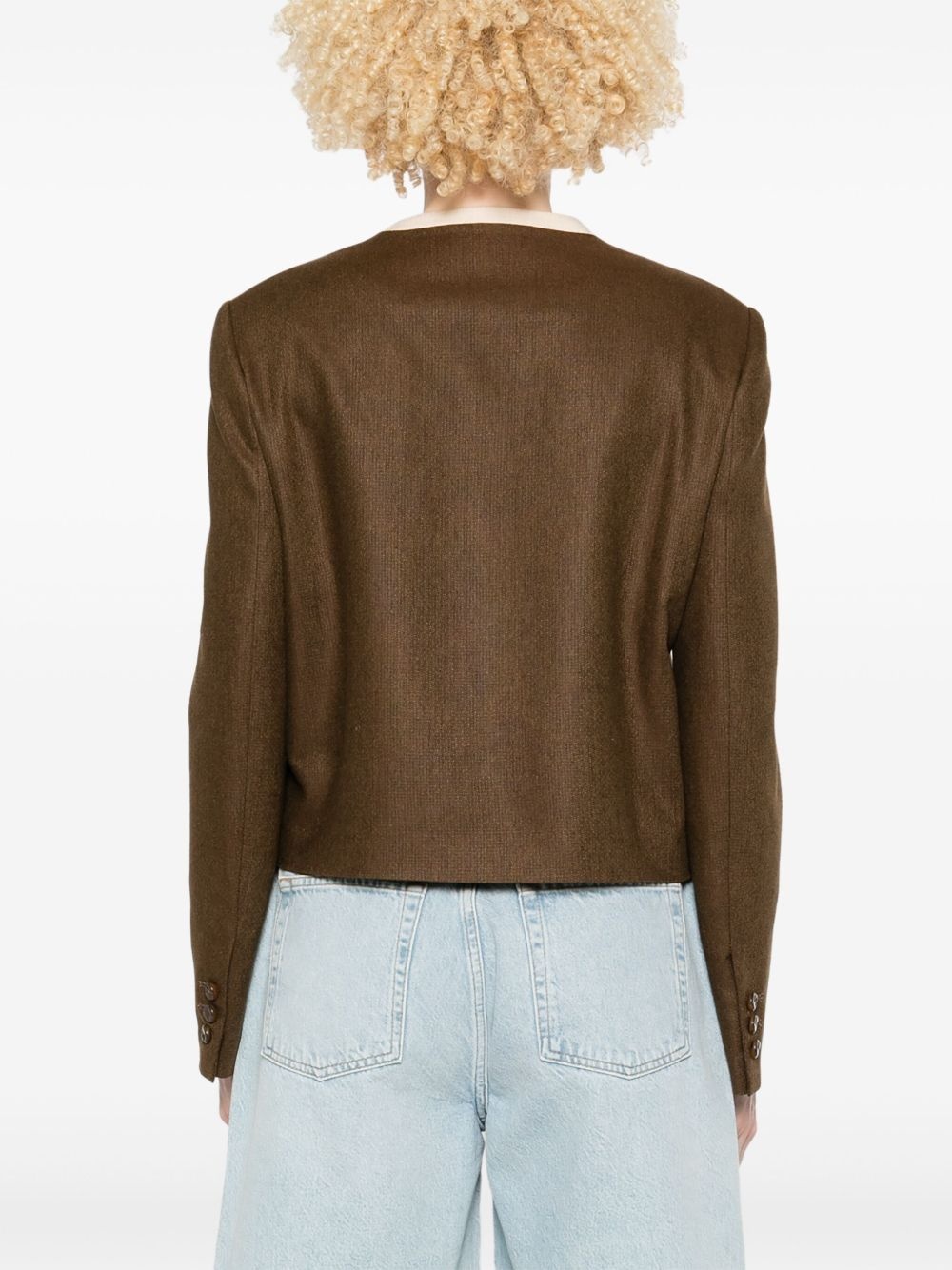 contrast-trim jacket - 4