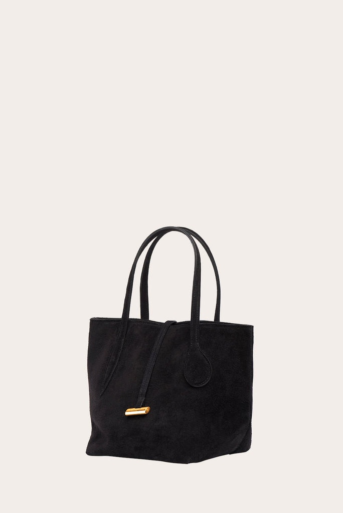 SPROUT TOTE MINI BLACK SUEDE - 5