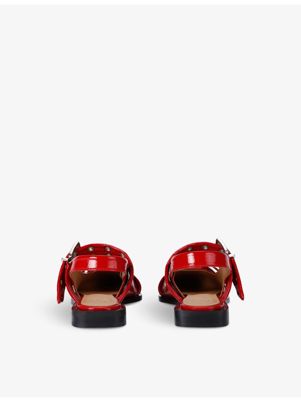 Buckle Ballerina patent slingback pumps - 4