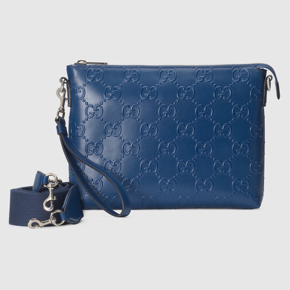 GG embossed medium messenger bag - 6
