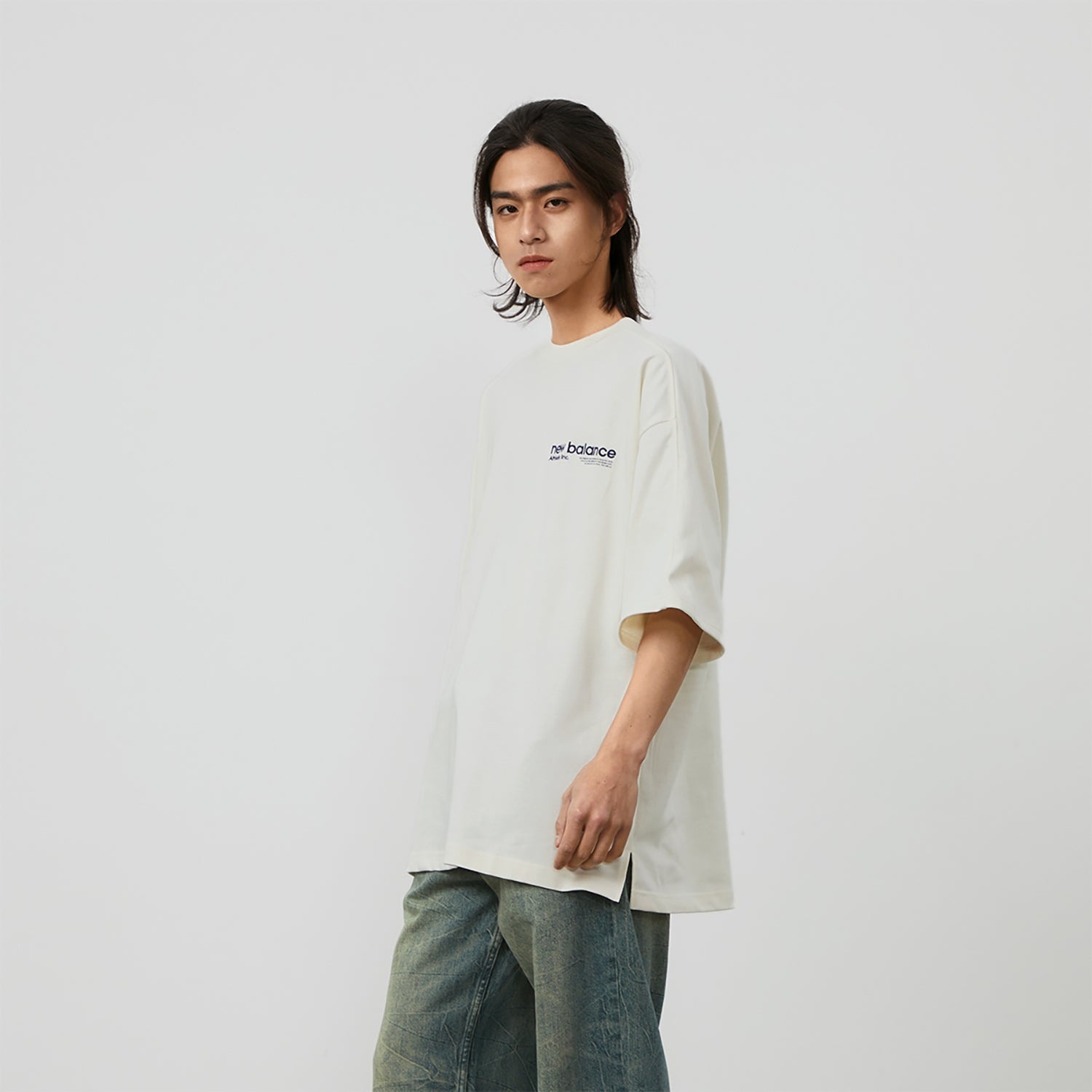New Balance Wordmark Logo T-Shirt 'White' AMT42301-CIC - 6