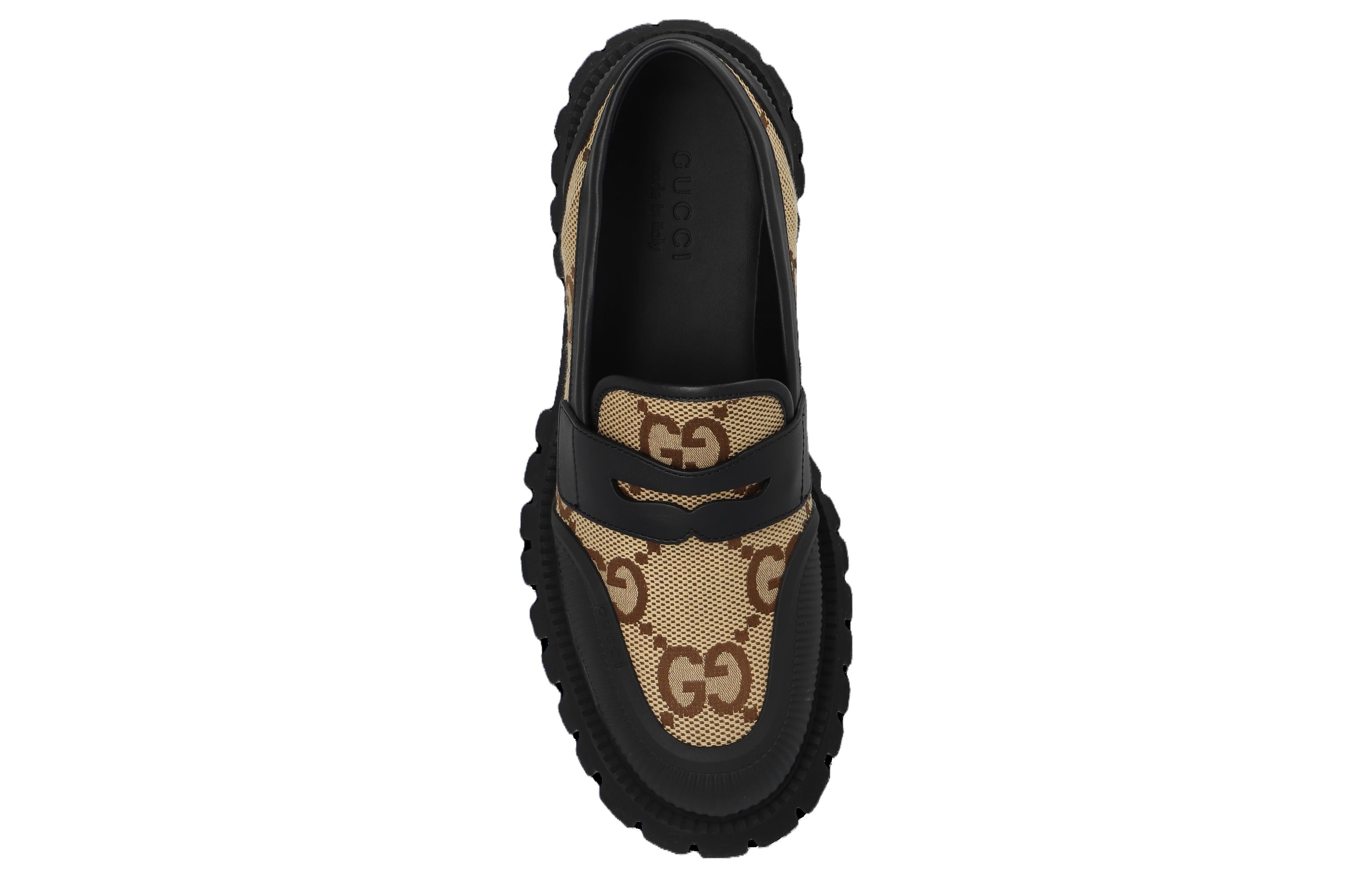 Gucci Novo GG Jacquard Chunky Loafer 'Black Camel' 739776-UKOF0-2590 - 2