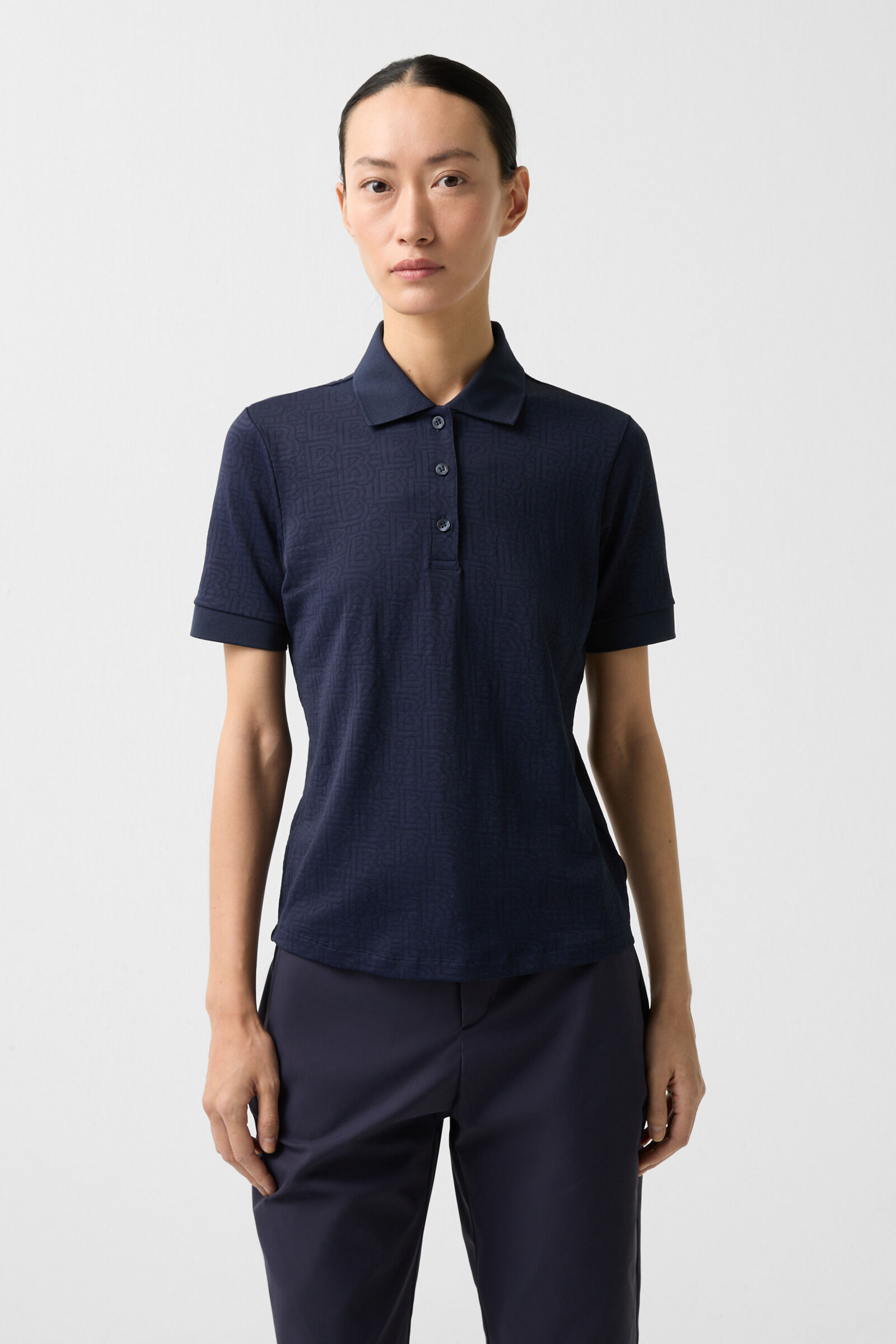 Larina functional short-sleeved top in Navy blue - 2