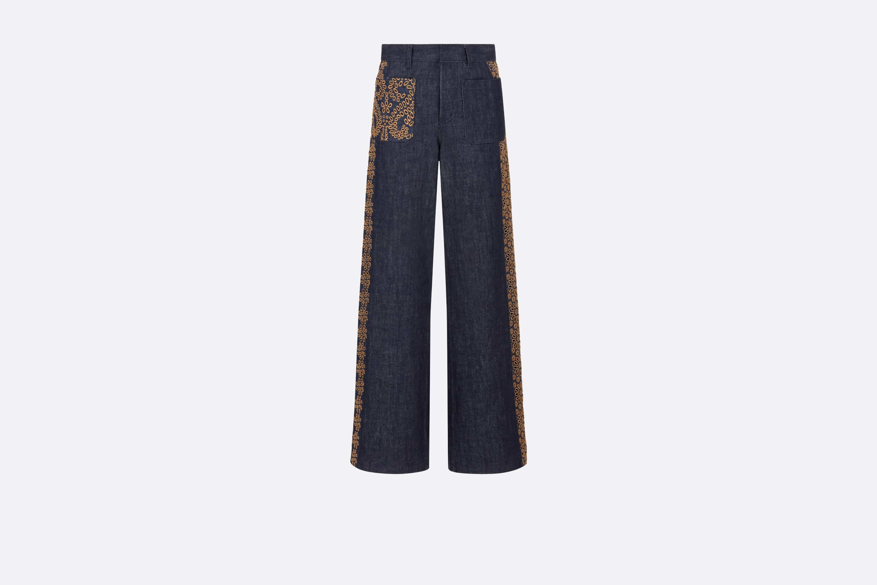 Embroidered Flared Jeans - 1