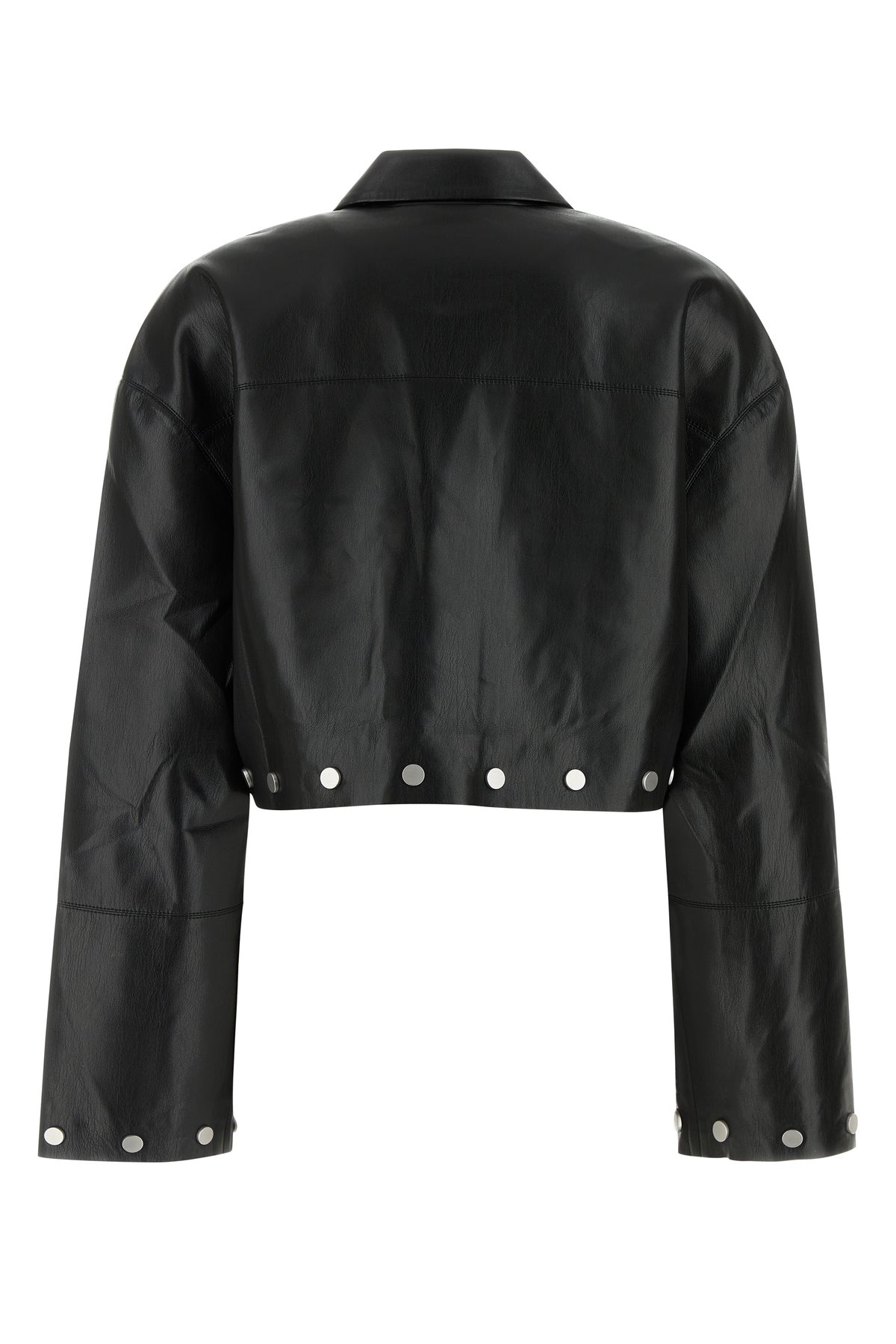 Black synthetic leather Kassie shirt - 2