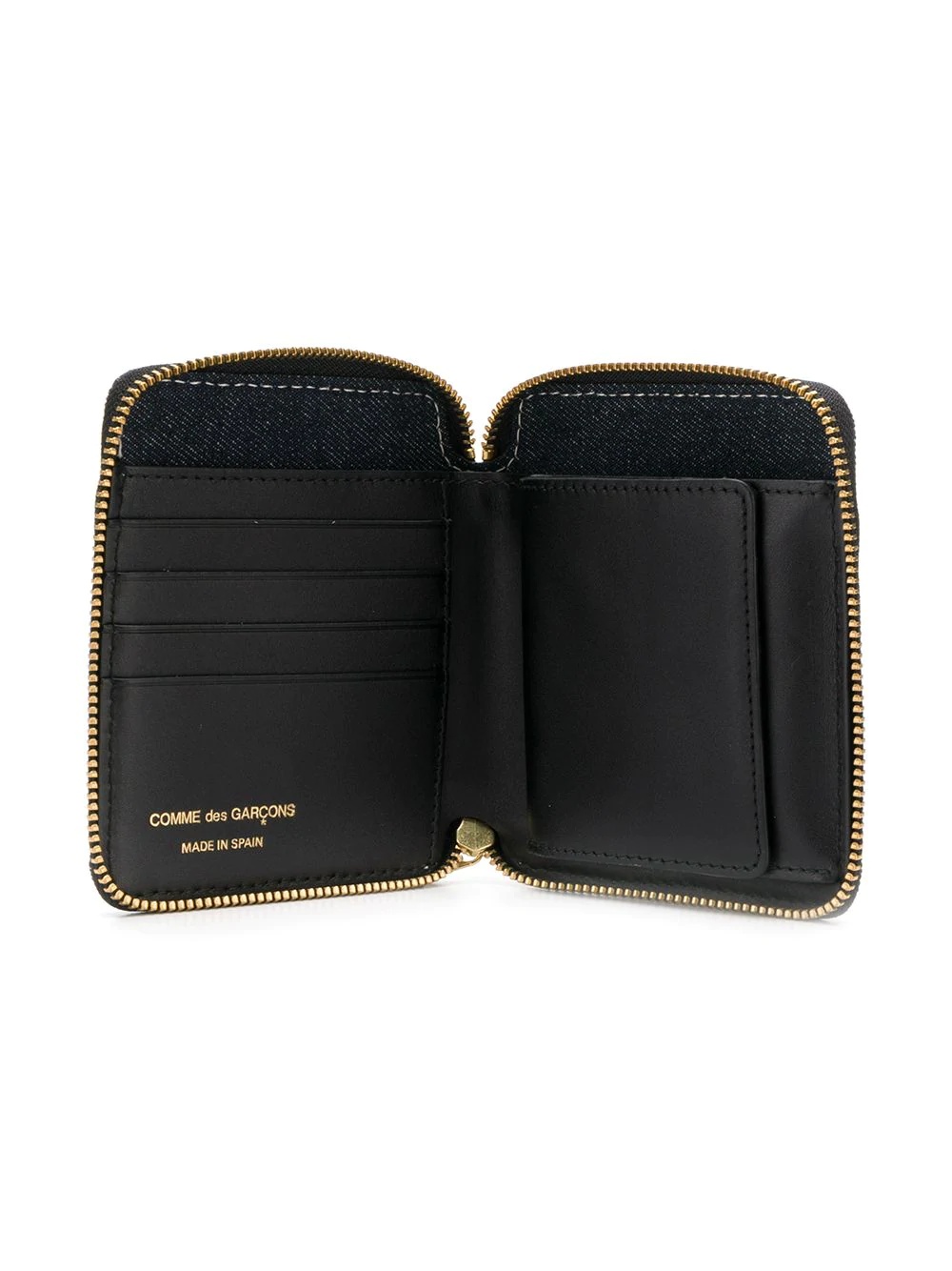 zip-around denim wallet - 3